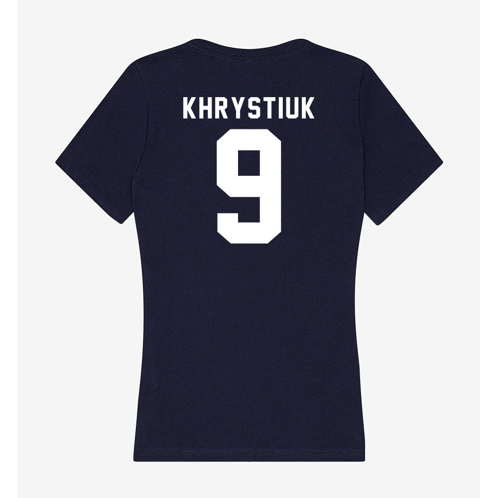 Old Dominion - NCAA Women's Soccer : Yuliia Khrystiuk - Women's V-Neck T-Shirt-1