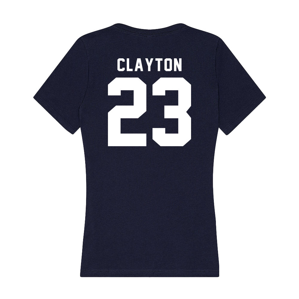 Old Dominion - NCAA Women's Basketball : Mariah Clayton - Women's V-Neck T-Shirt-1