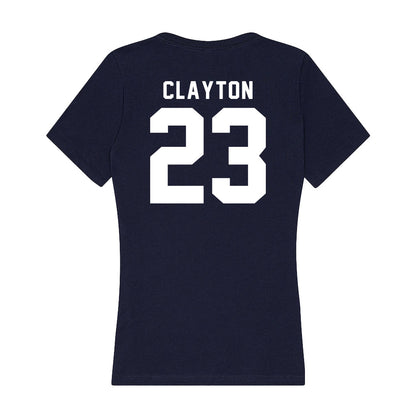 Old Dominion - NCAA Women's Basketball : Mariah Clayton - Women's V-Neck T-Shirt-1