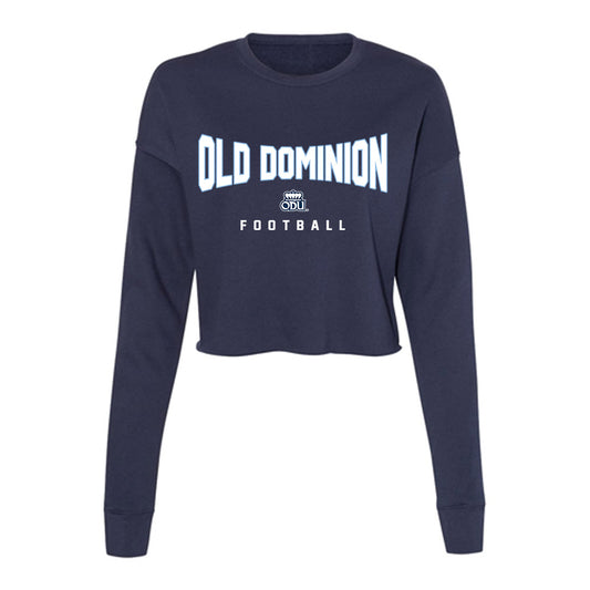 Old Dominion - NCAA Football : Caleb Bishop - Women's Cropped Crew Fleece-0