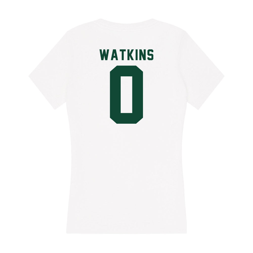 Hawaii - NCAA Women's Basketball : Avery Watkins - Women's V-Neck T-Shirt-1