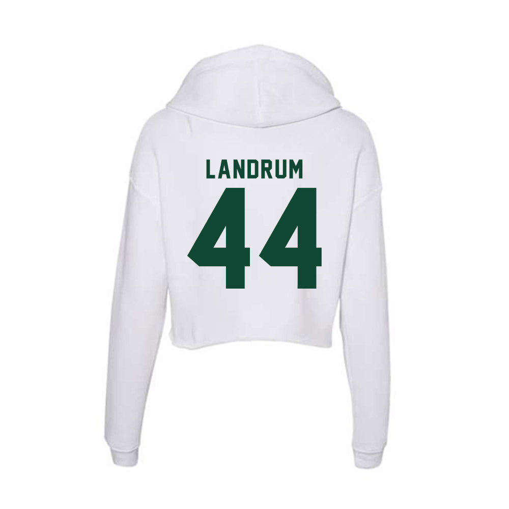 Hawaii - NCAA Football : Solomon Landrum - Women's Crop Fleece Hoodie-1