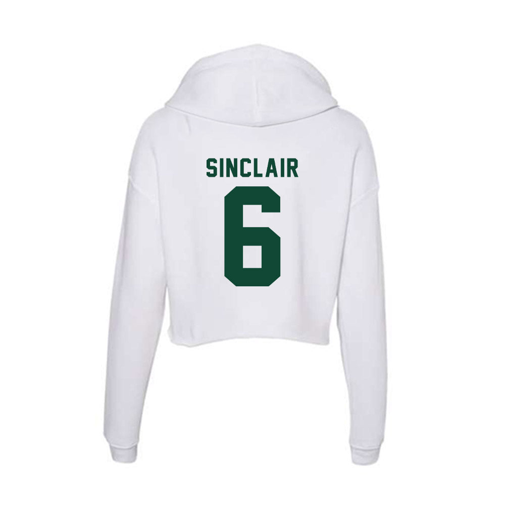 Hawaii - NCAA Football : Justin Sinclair - Women's Crop Fleece Hoodie-1