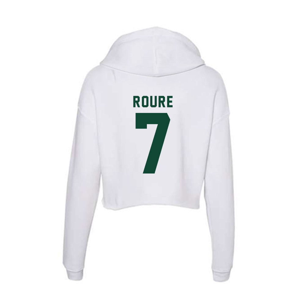 Hawaii - NCAA Men's Volleyball : Adrien Roure - Women's Crop Fleece Hoodie-1