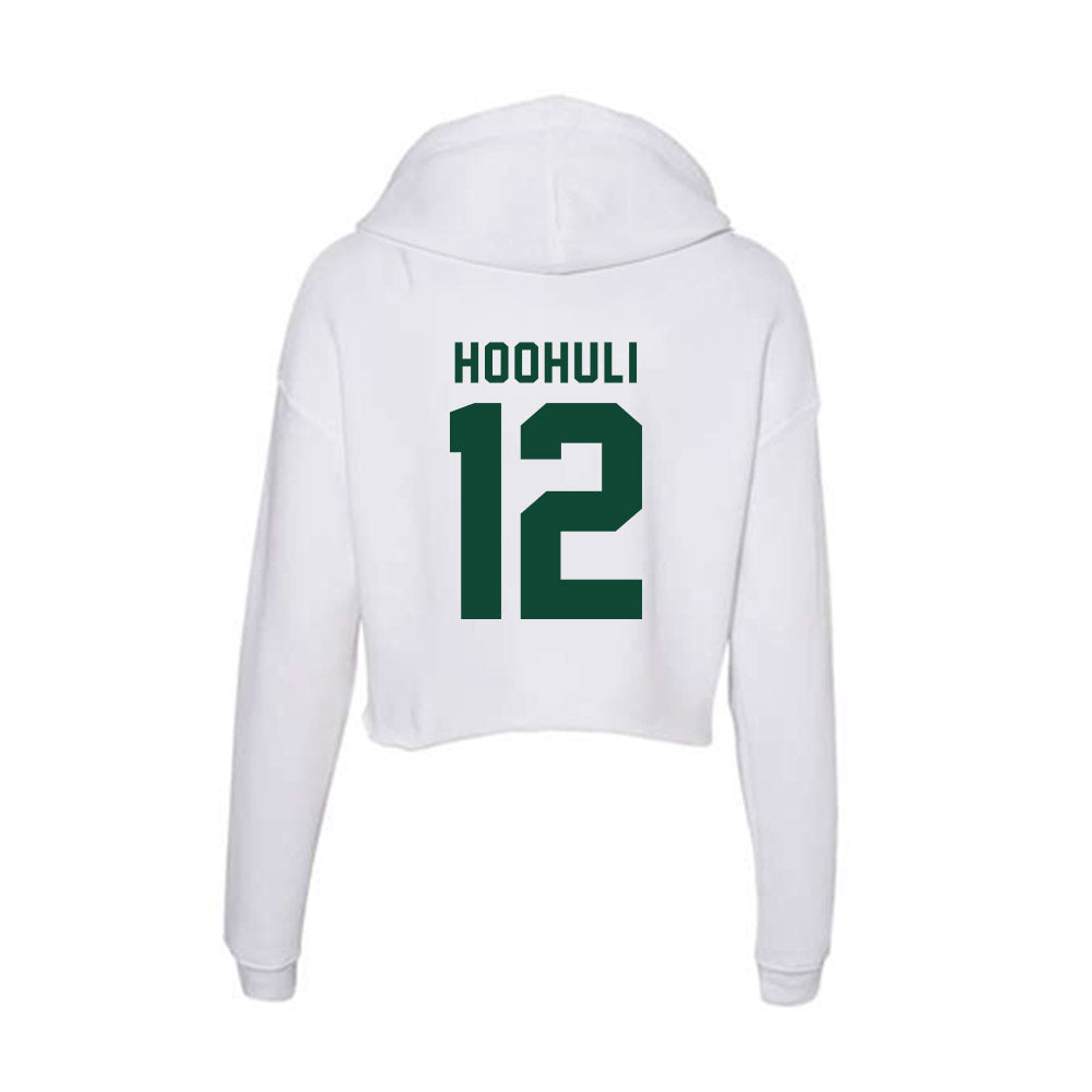 Hawaii - NCAA Football : Wynden Hoohuli - Women's Crop Fleece Hoodie-1