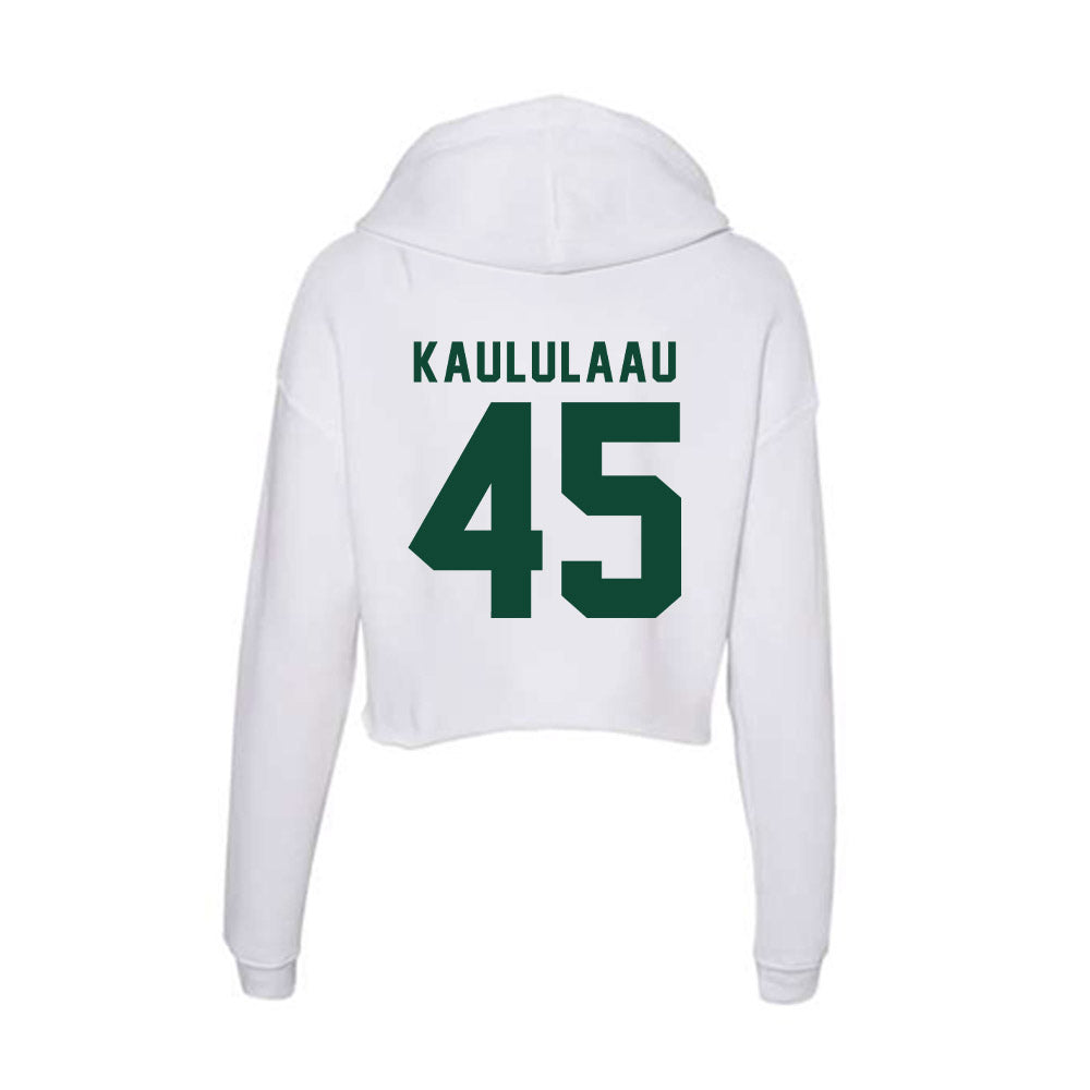 Hawaii - NCAA Football : Blade Kaululaau - Women's Crop Fleece Hoodie-1