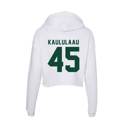 Hawaii - NCAA Football : Blade Kaululaau - Women's Crop Fleece Hoodie-1