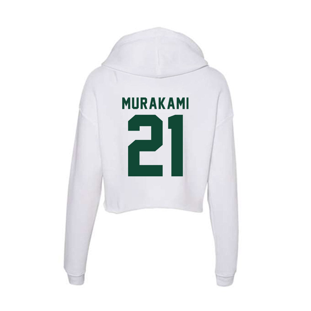 Hawaii - NCAA Softball : Carys Murakami - Women's Crop Fleece Hoodie-1
