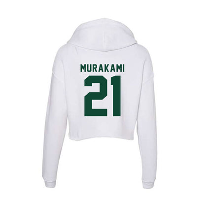 Hawaii - NCAA Softball : Carys Murakami - Women's Crop Fleece Hoodie-1