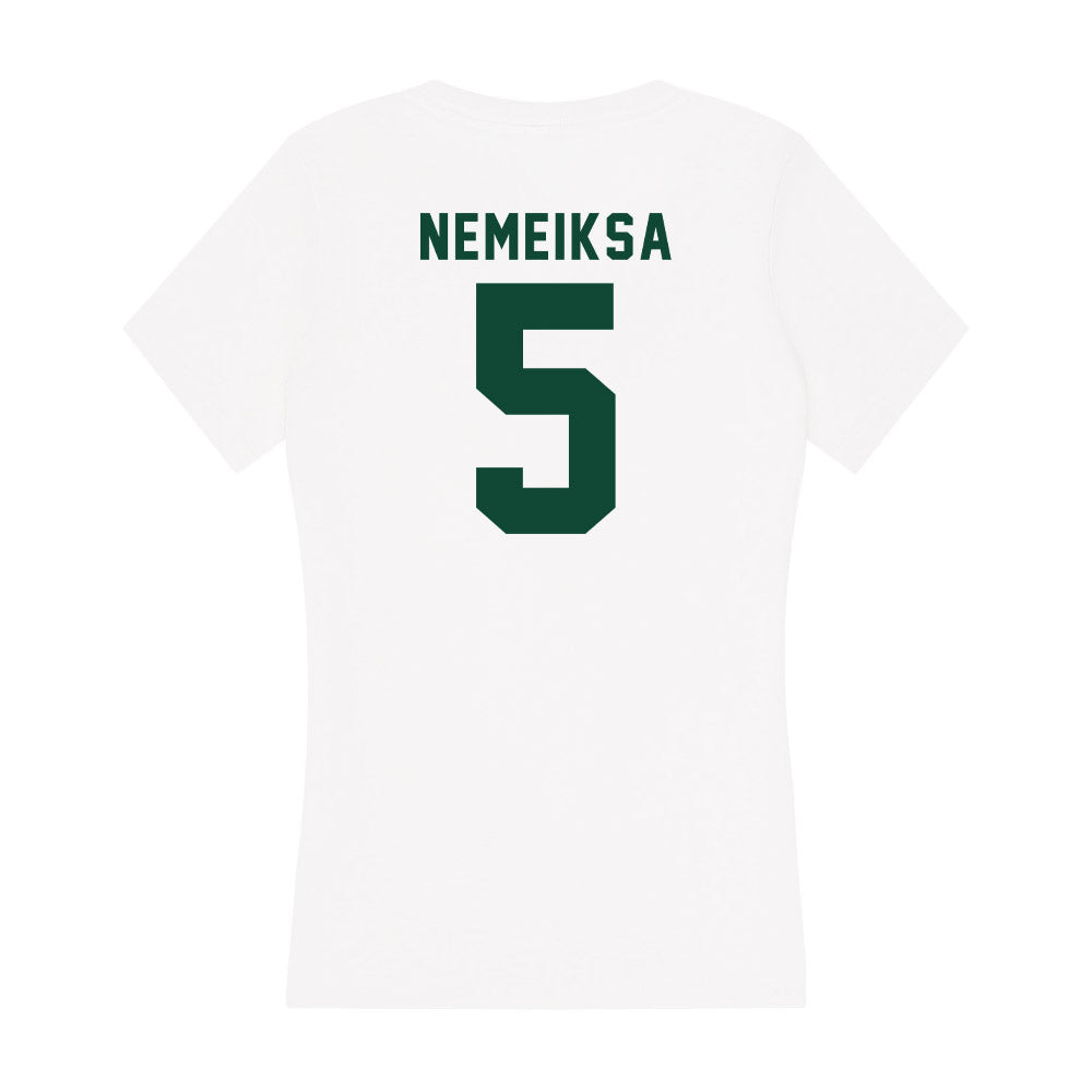 Hawaii - NCAA Men's Basketball : Gytis Nemeiksa - Women's V-Neck T-Shirt-1