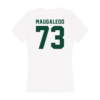 Hawaii - NCAA Football : Isaac Maugaleoo - Women's V-Neck T-Shirt-1