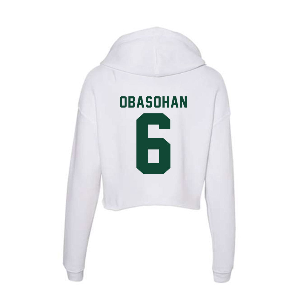 Hawaii - NCAA Men's Basketball : Samuel Osahon Obasohan - Women's Crop Fleece Hoodie-1