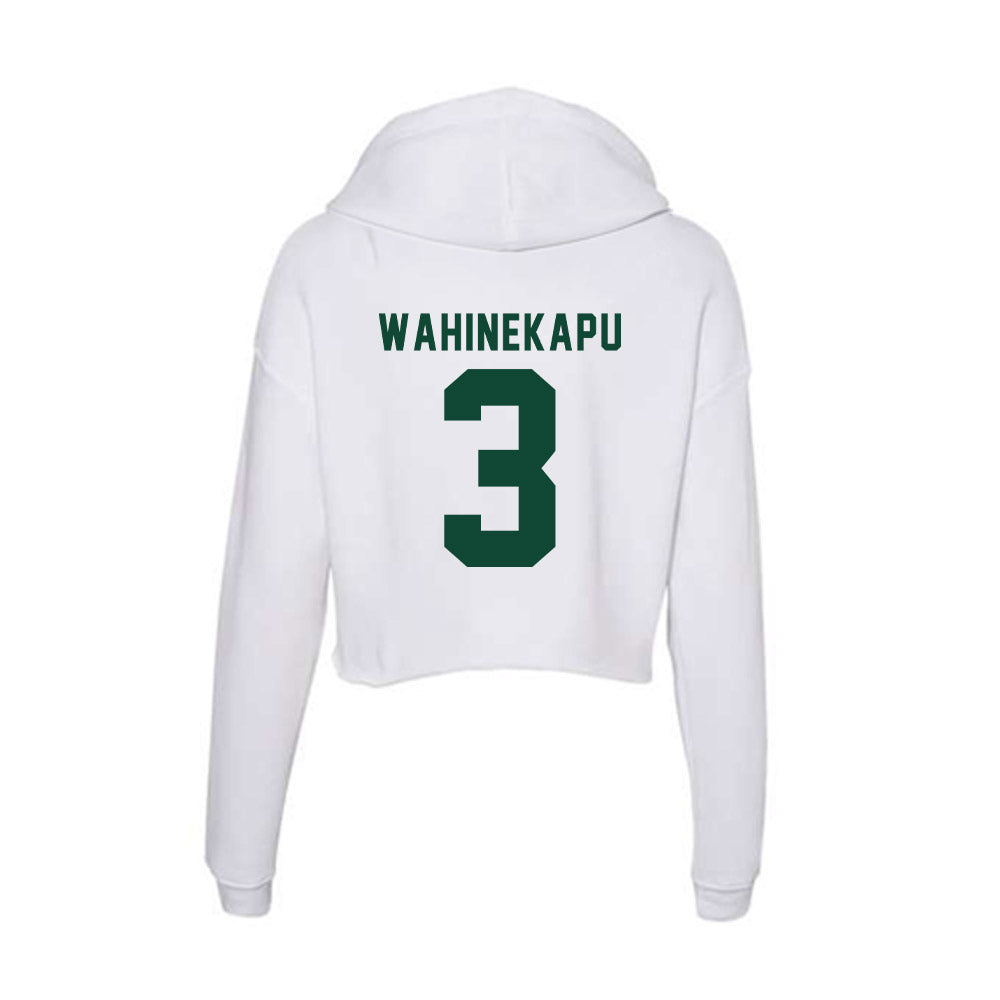 Hawaii - NCAA Women's Basketball : Lily Wahinekapu - Women's Crop Fleece Hoodie-1