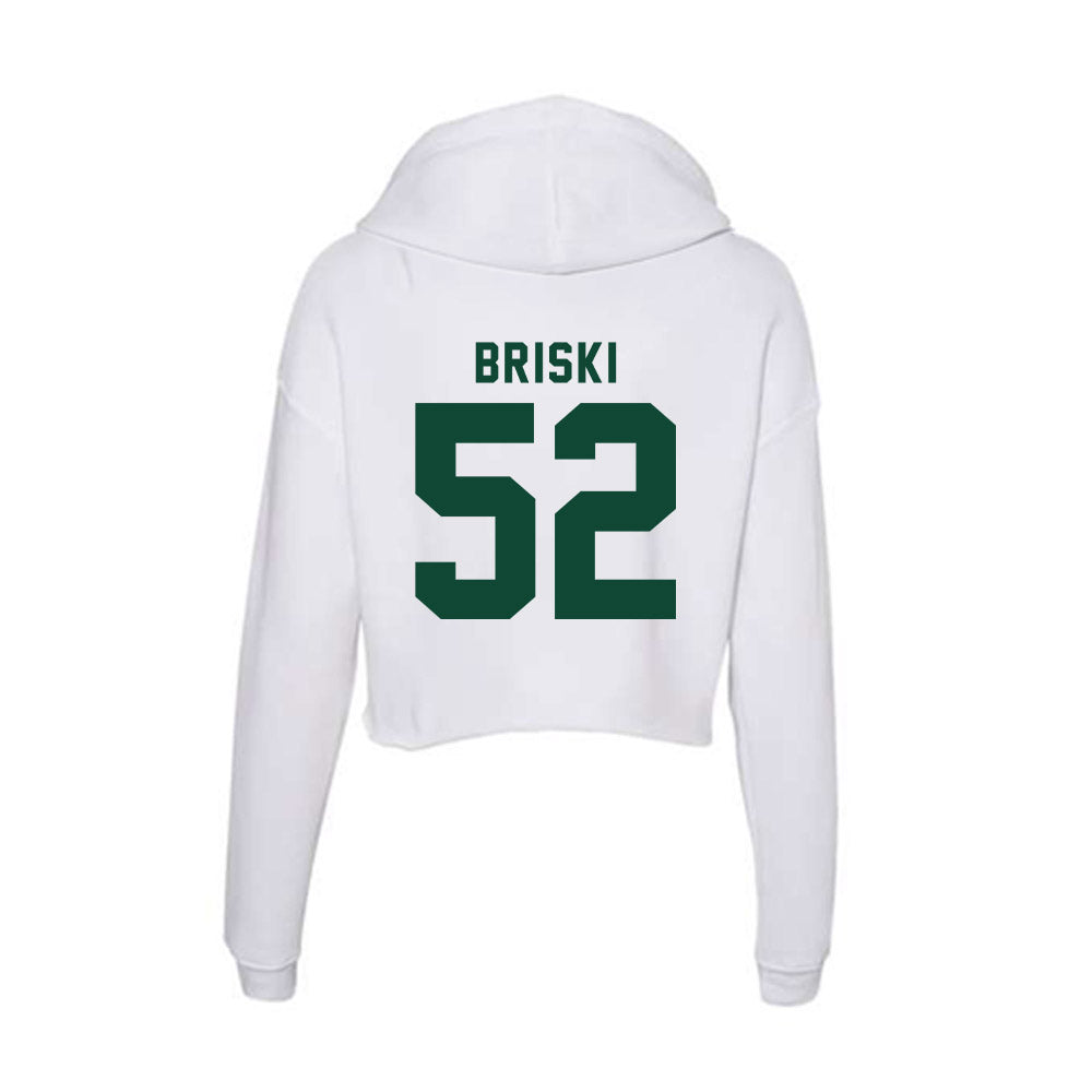 Hawaii - NCAA Football : Dean Briski - Women's Crop Fleece Hoodie-1