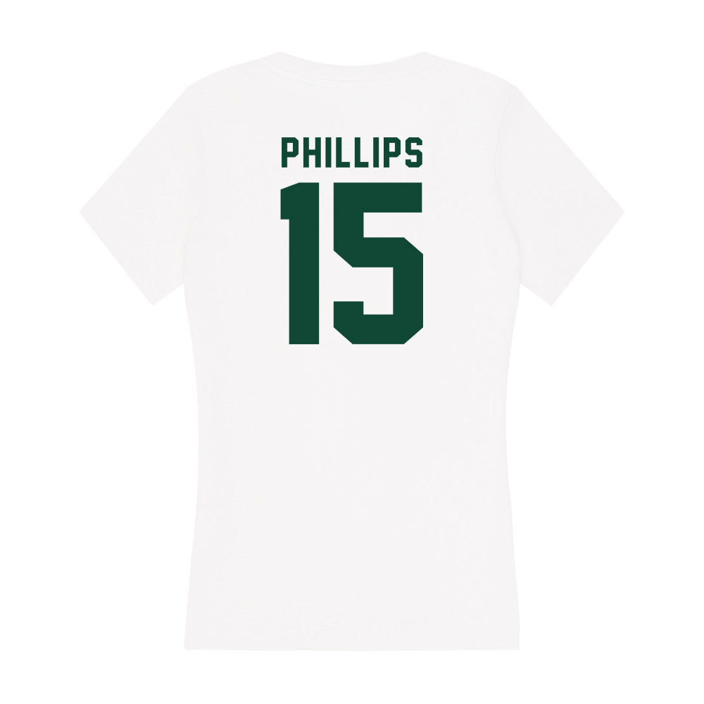 Hawaii - NCAA Women's Basketball : Daejah Phillips - Women's V-Neck T-Shirt-1