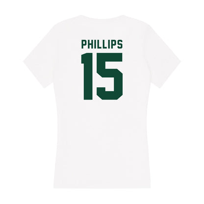 Hawaii - NCAA Women's Basketball : Daejah Phillips - Women's V-Neck T-Shirt-1