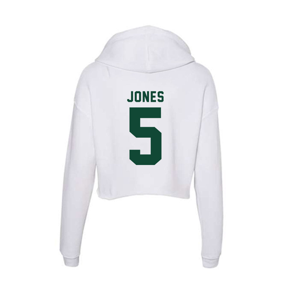 Hawaii - NCAA Football : Tariq Jones - Women's Crop Fleece Hoodie-1