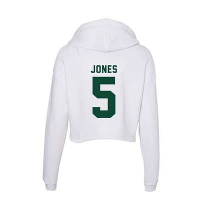 Hawaii - NCAA Football : Tariq Jones - Women's Crop Fleece Hoodie-1