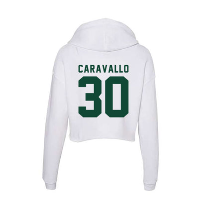 Hawaii - NCAA Football : Nazaiah Caravallo - Women's Crop Fleece Hoodie-1