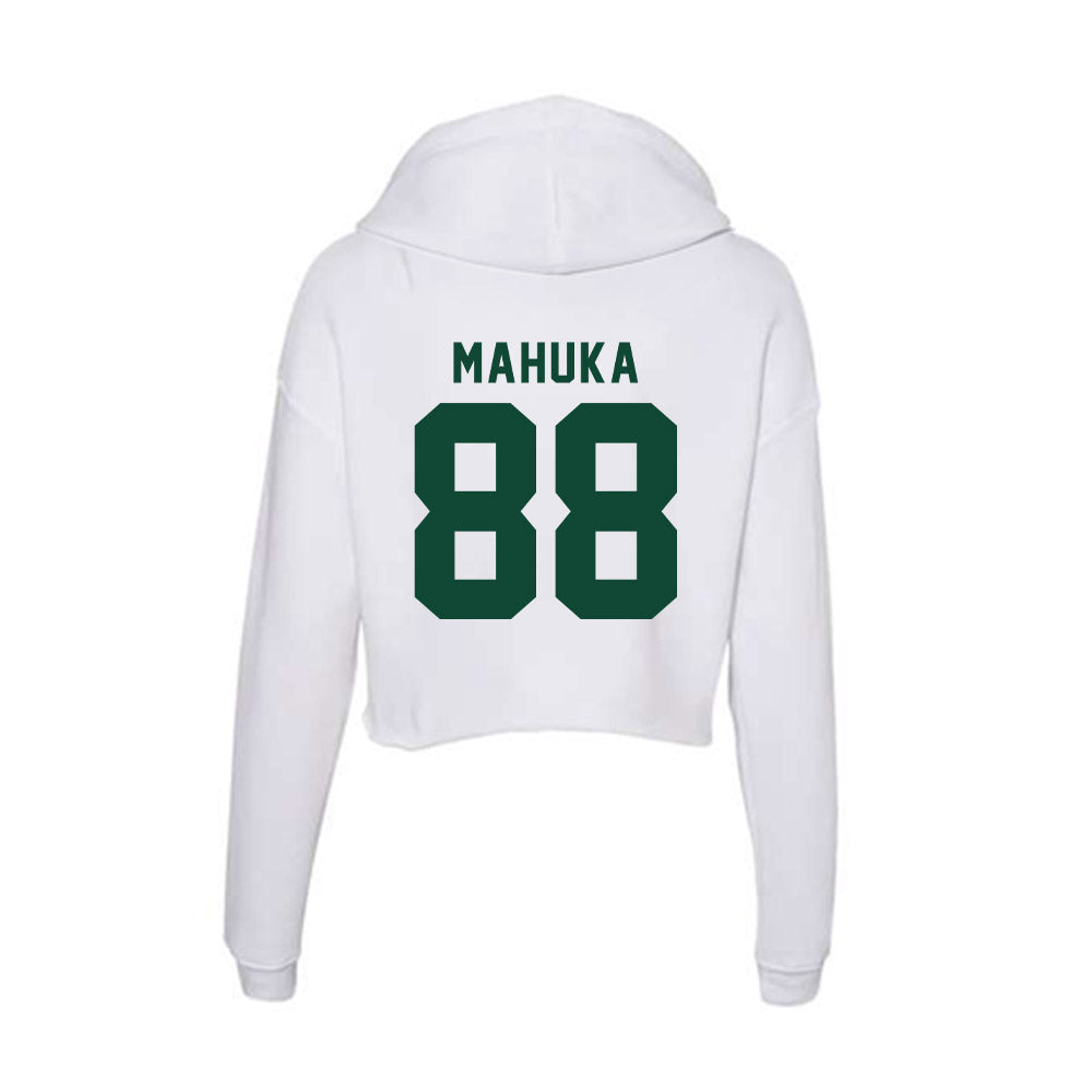 Hawaii - NCAA Football : Kayde Mahuka - Women's Crop Fleece Hoodie-1