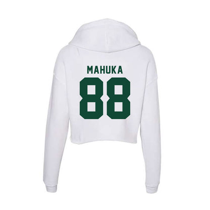 Hawaii - NCAA Football : Kayde Mahuka - Women's Crop Fleece Hoodie-1