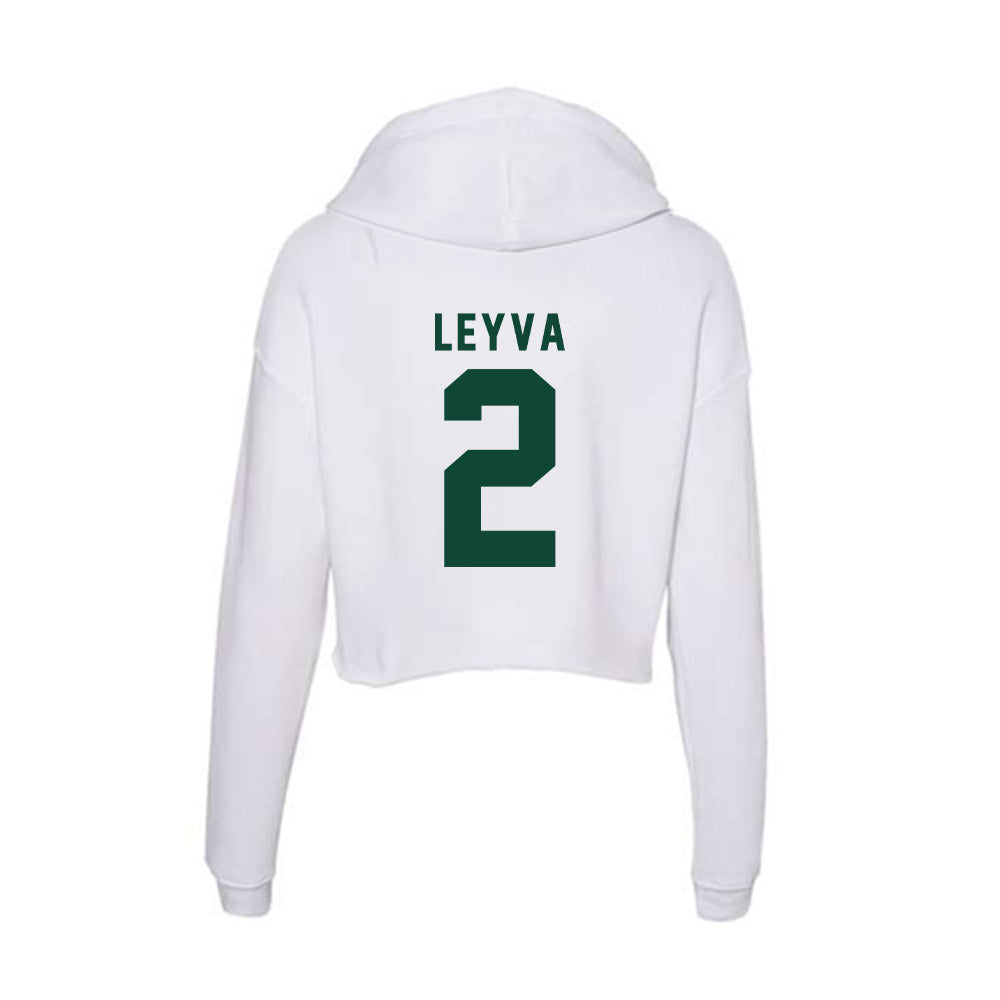 Hawaii - NCAA Women's Volleyball : Victoria Leyva - Women's Crop Fleece Hoodie-1