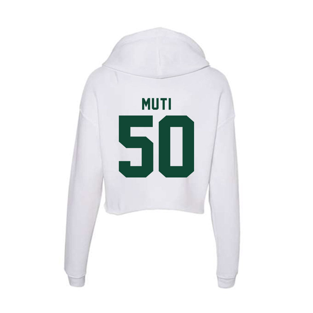 Hawaii - NCAA Football : Tu'i Neau Muti - Women's Crop Fleece Hoodie-1