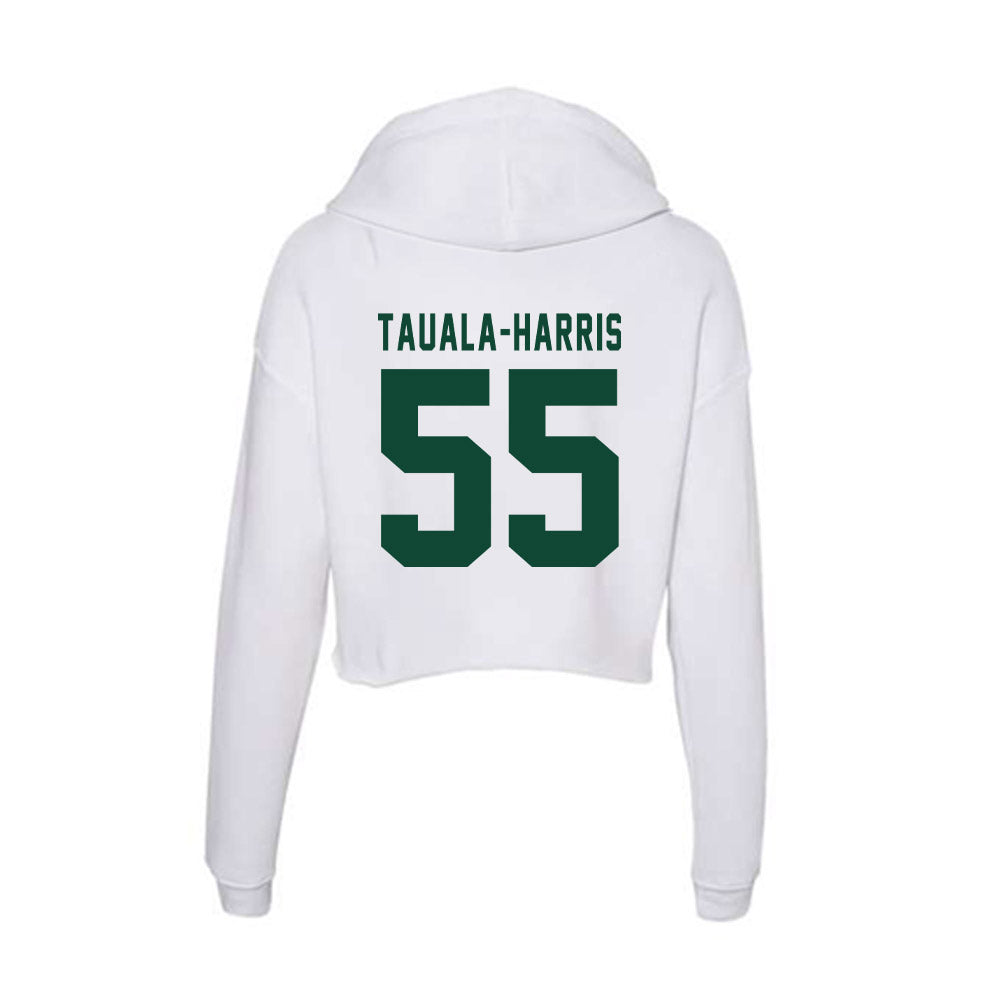 Hawaii - NCAA Football : Jay Tauala-Harris - Women's Crop Fleece Hoodie-1