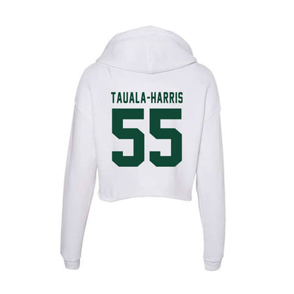 Hawaii - NCAA Football : Jay Tauala-Harris - Women's Crop Fleece Hoodie-1