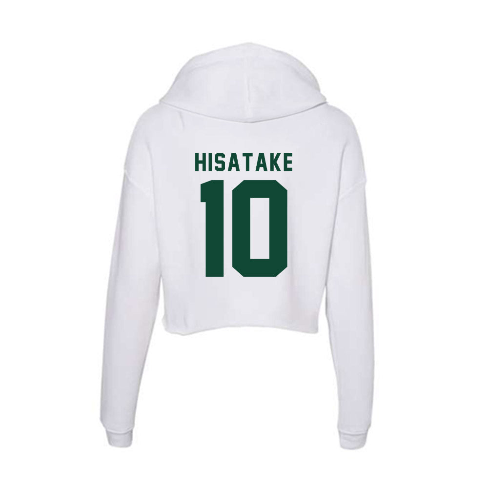 Hawaii - NCAA Football : Patrick Hisatake - Women's Crop Fleece Hoodie-1