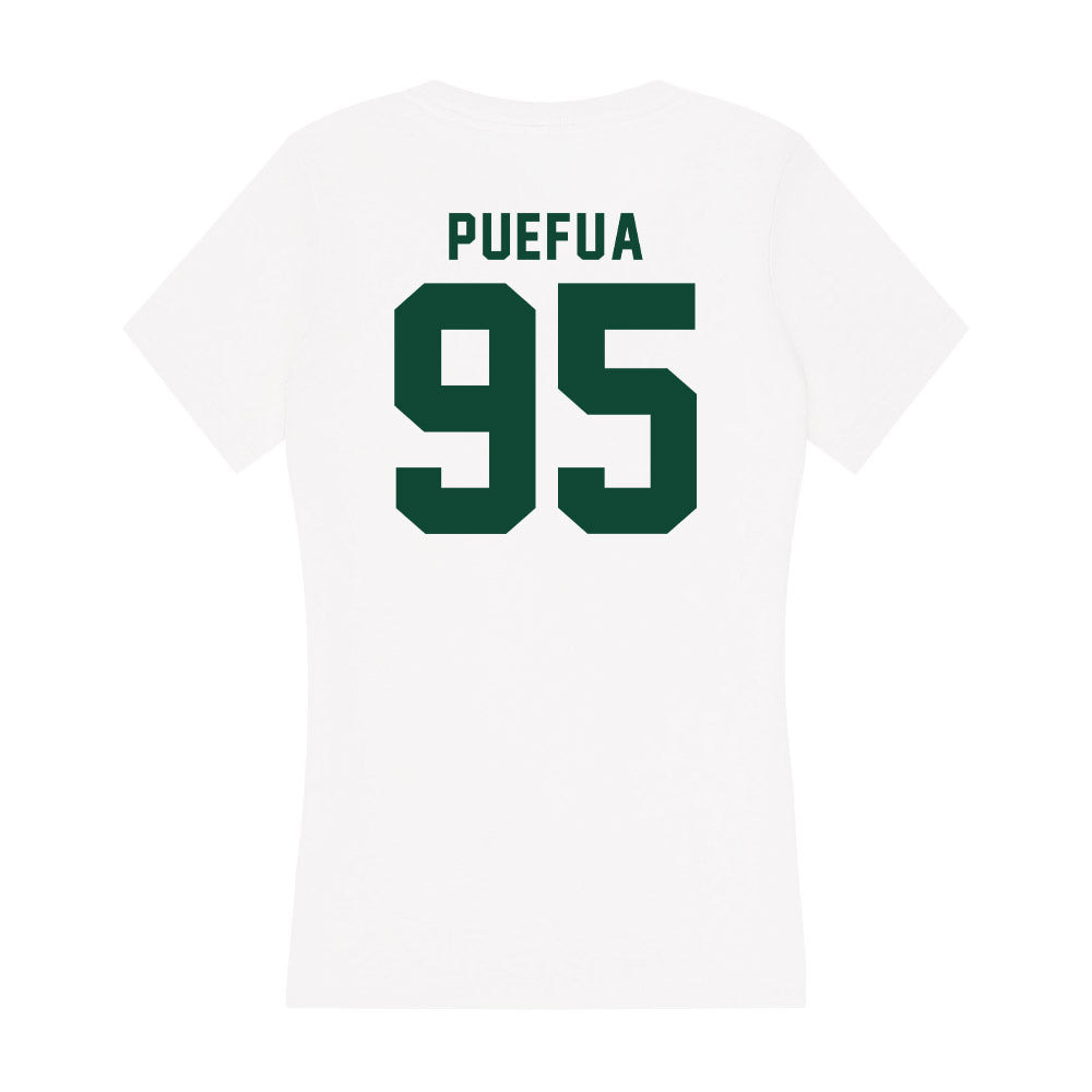 Hawaii - NCAA Football : Alvin Puefua - Women's V-Neck T-Shirt-1