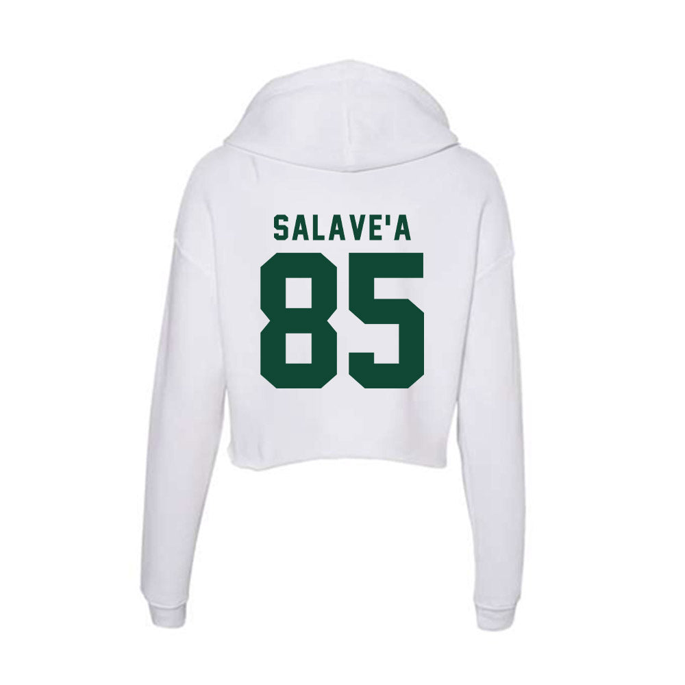 Hawaii - NCAA Football : Okland Salave'a - Women's Crop Fleece Hoodie-1