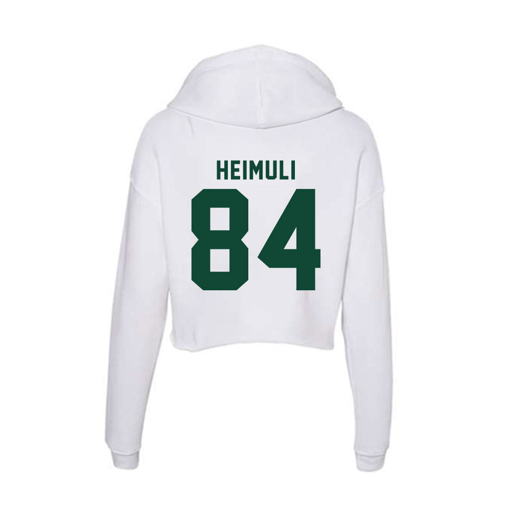 Hawaii - NCAA Football : Jarvis Heimuli - Women's Crop Fleece Hoodie-1