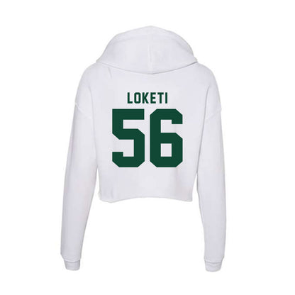 Hawaii - NCAA Football : Tevita Loketi - Women's Crop Fleece Hoodie-1