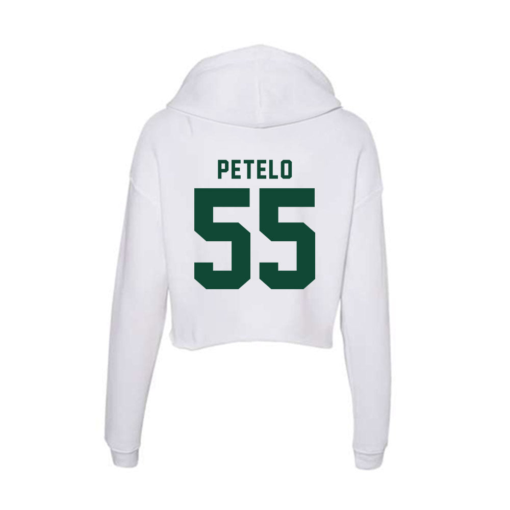 Hawaii - NCAA Football : Zoram Petelo - Women's Crop Fleece Hoodie-1