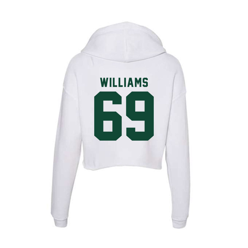 Hawaii - NCAA Football : Daniel Williams - Women's Crop Fleece Hoodie-1