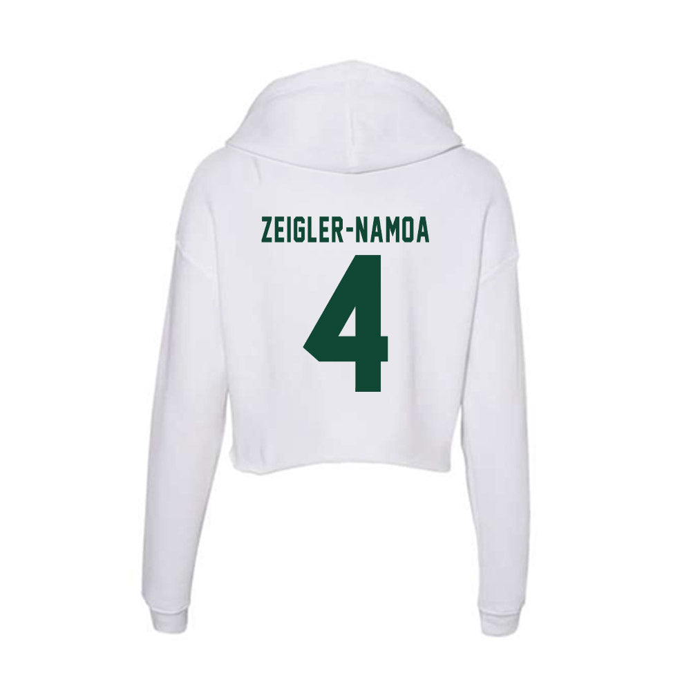 Hawaii - NCAA Baseball : Ben Zeigler-Namoa - Women's Crop Fleece Hoodie-1