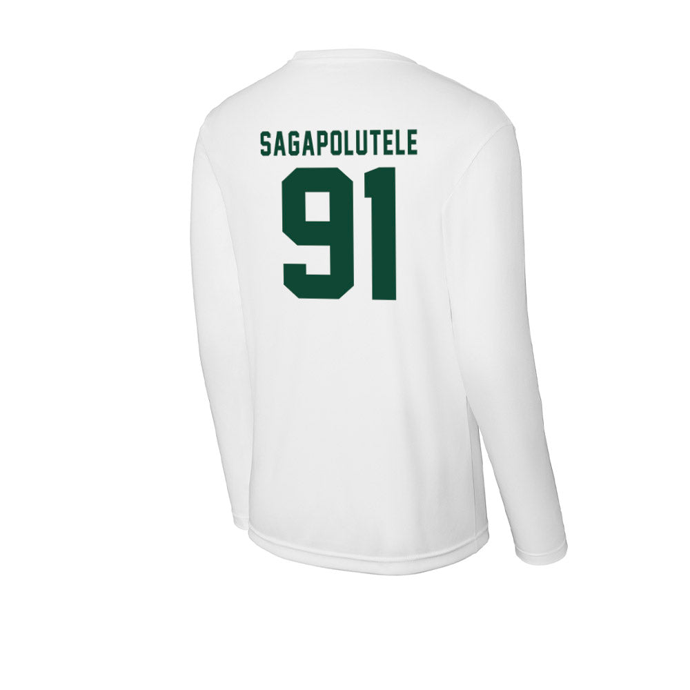 Hawaii - NCAA Football : Joshua Sagapolutele - Activewear Long Sleeve T-Shirt-1