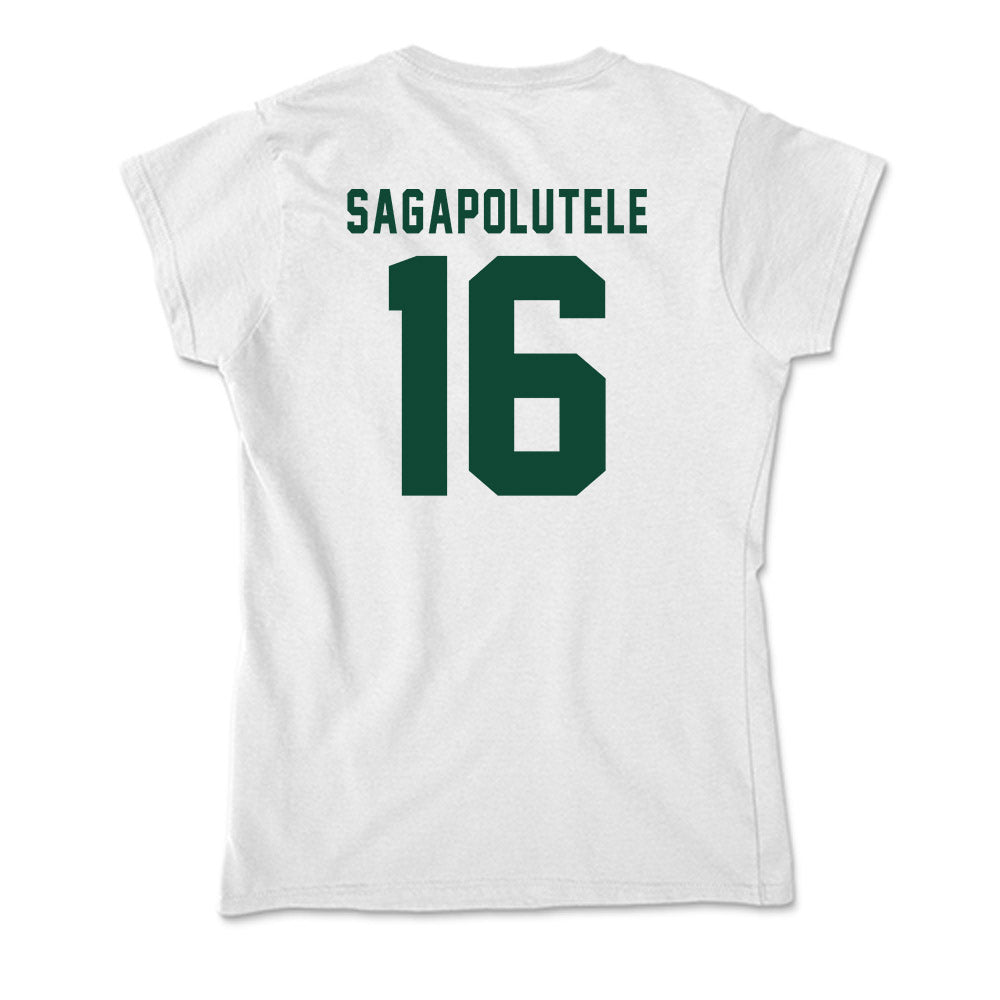 Hawaii - NCAA Football : John-Keawe Sagapolutele - Soft Style Women’s T-Shirt-1