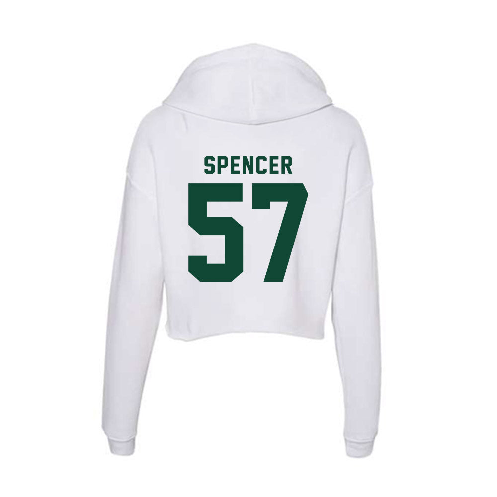 Hawaii - NCAA Football : Ethan Spencer - Women's Crop Fleece Hoodie-1