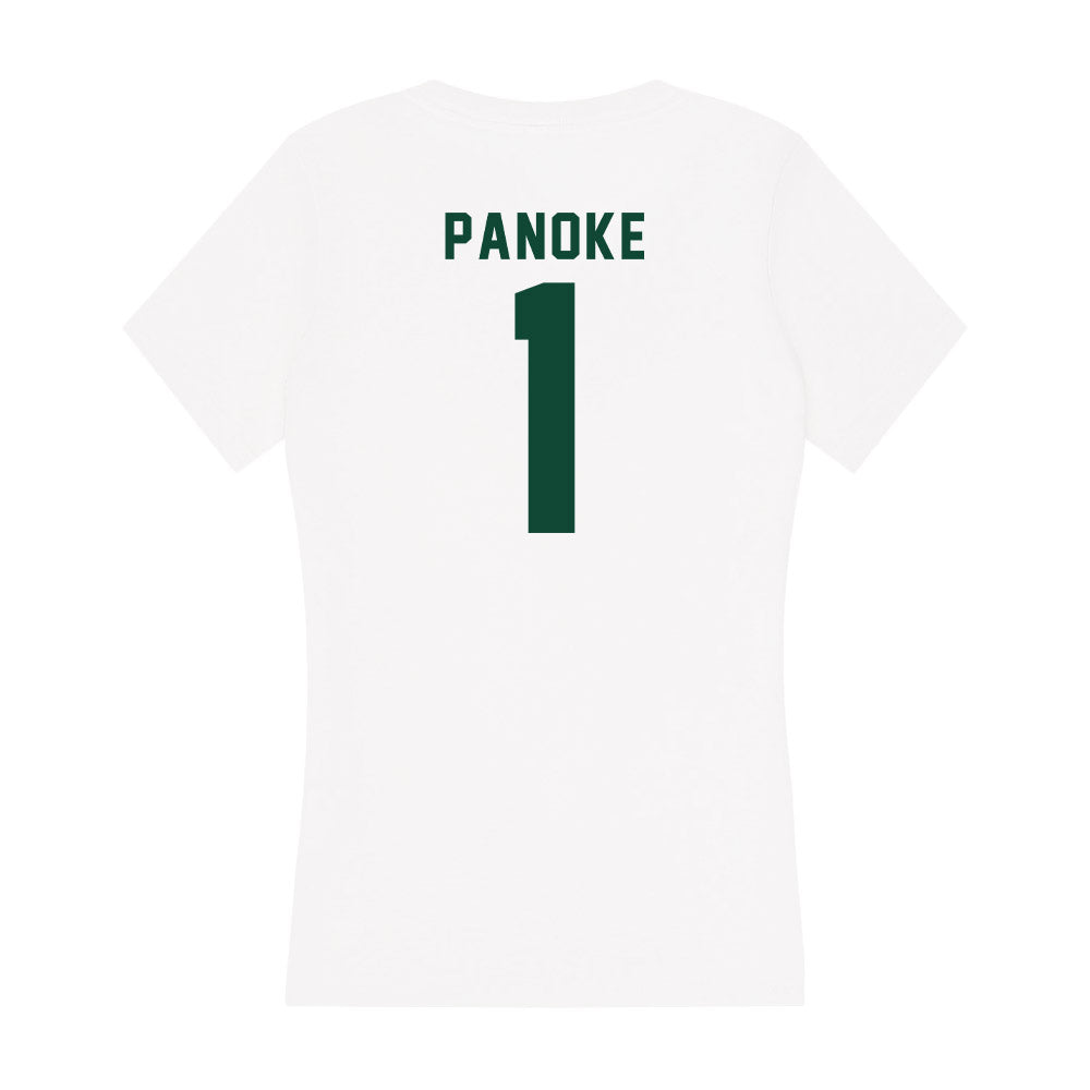 Hawaii - NCAA Football : Jonah Panoke - Women's V-Neck T-Shirt-1