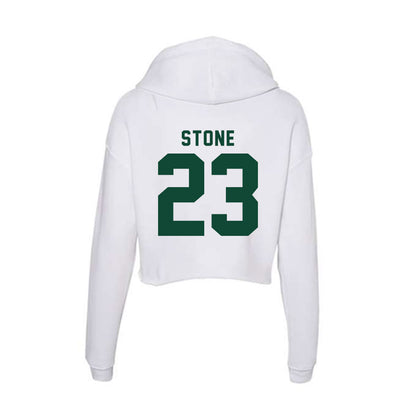 Hawaii - NCAA Football : Kydel Stone - Women's Crop Fleece Hoodie-1