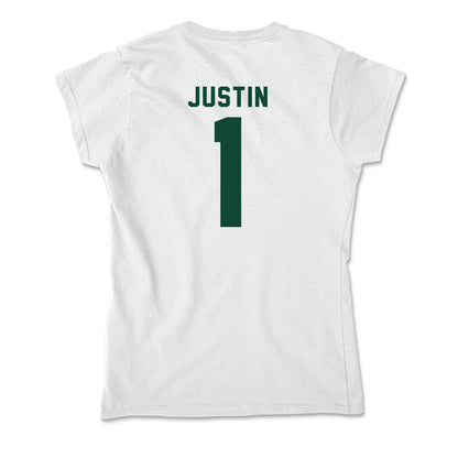 Hawaii - NCAA Women's Soccer : Kennedy Justin - Soft Style Women’s T-Shirt-1