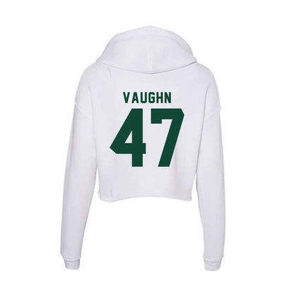 Hawaii - NCAA Football : Christian Vaughn - Women's Crop Fleece Hoodie-1