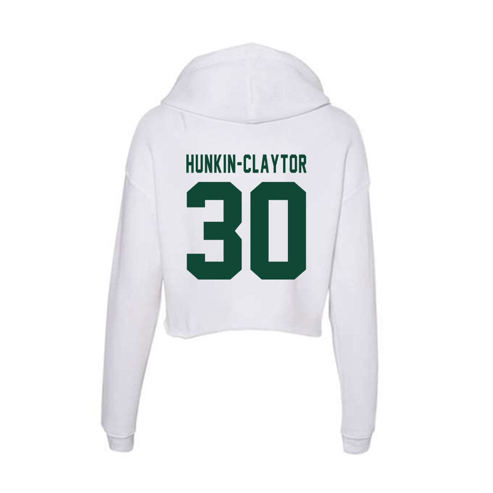 Hawaii - NCAA Men's Basketball : Aaron Hunkin-Claytor - Women's Crop Fleece Hoodie-1