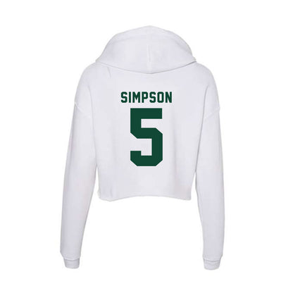 Hawaii - NCAA Women's Soccer : Riley Simpson - Women's Crop Fleece Hoodie-1