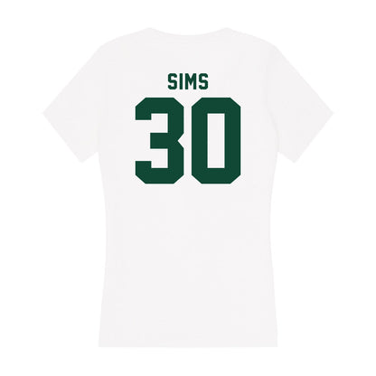 Hawaii - NCAA Football : Landon Sims - Women's V-Neck T-Shirt-1