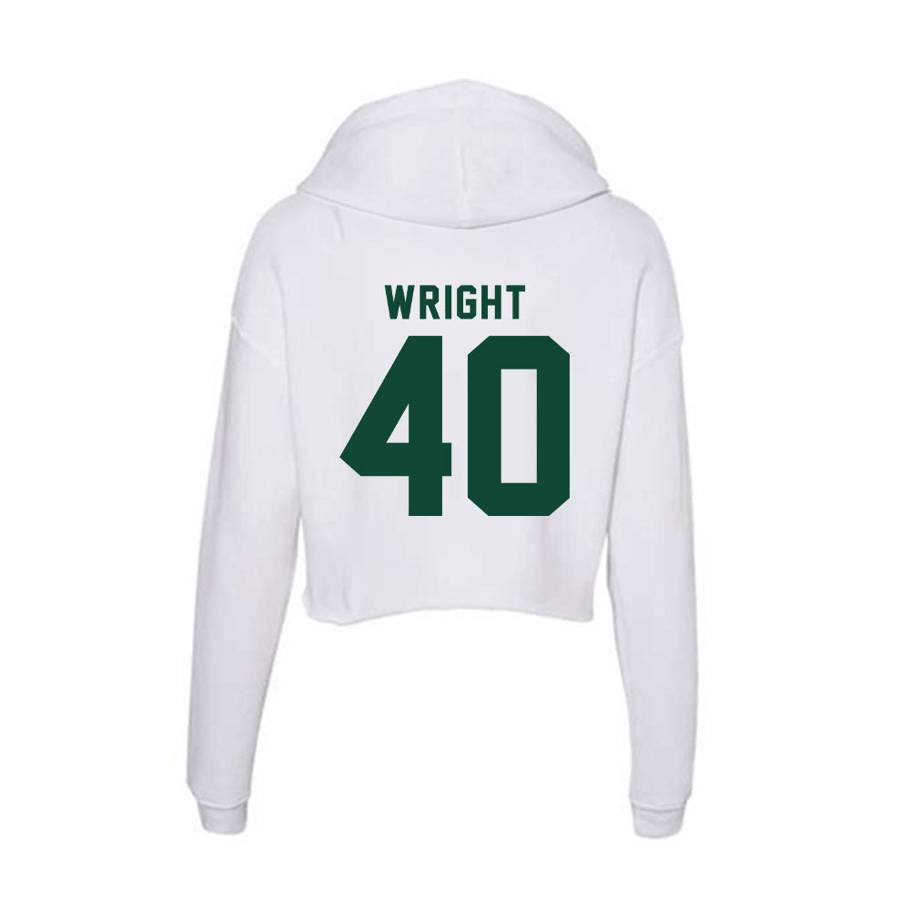 Hawaii - NCAA Football : Jeremiah Wright - Women's Crop Fleece Hoodie-1