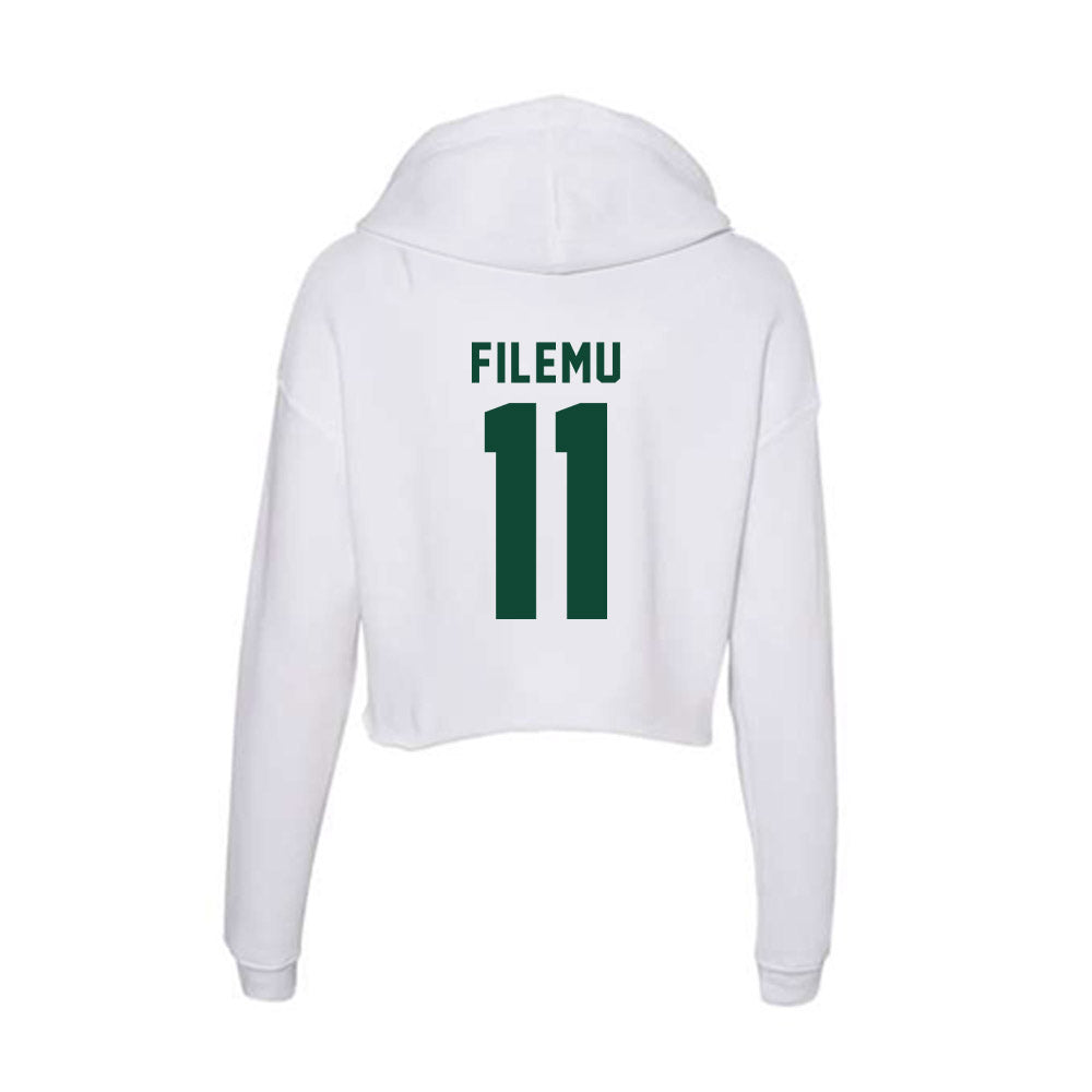 Hawaii - NCAA Women's Basketball : Kira-May Filemu - Women's Crop Fleece Hoodie-1