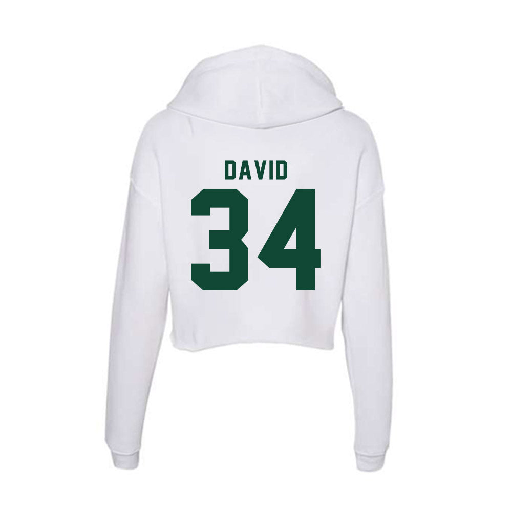 Hawaii - NCAA Women's Basketball : Jacqueline David - Women's Crop Fleece Hoodie-1